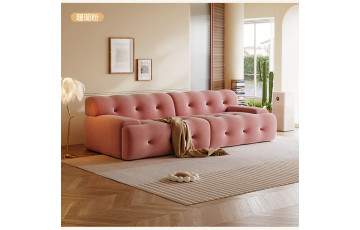 أريكة فرنسية فاخرة ذات طراز كريمي  2 متر